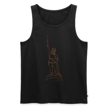 Hermannsdenkmal Detmold Teuteburger Wald - Männer Premium Bio Tank Top - Schwarz - Vorne - AI Model Male 178 light (178cm)