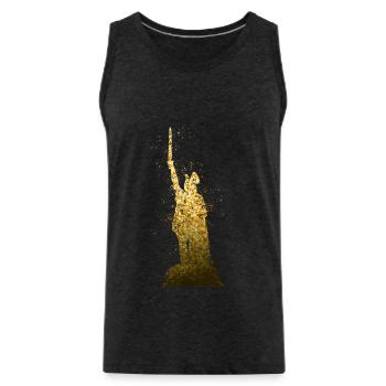Hermannsdenkmal Varusschlacht Detmold - Männer Premium Bio Tank Top - Anthrazit - Vorne - Alexander (188cm)