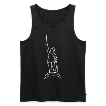 Hermannsdenkmal Arminius Detmold - Männer Premium Bio Tank Top - Schwarz - Vorne - AI Model Male 178 light (178cm)
