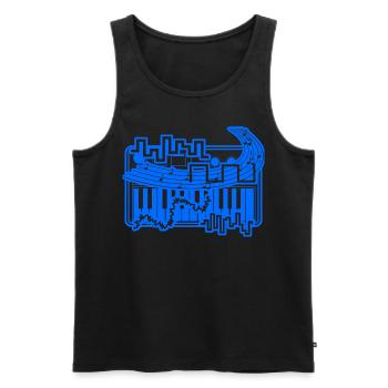 Synthesizer Synthesizers Wavefroms Synth - Men's Premium Organic Tank Top - black - Front - Michal (187cm)
