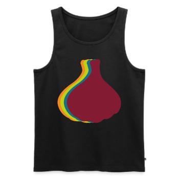 Knoblauch Retro Knoblauchzehen - Männer Premium Bio Tank Top - Schwarz - Vorne - AI Model Male 178 light (178cm)