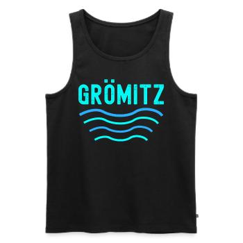 Grömitz Urlaub Ostsee - Männer Premium Bio Tank Top - Schwarz - Vorne - Michal (187cm)