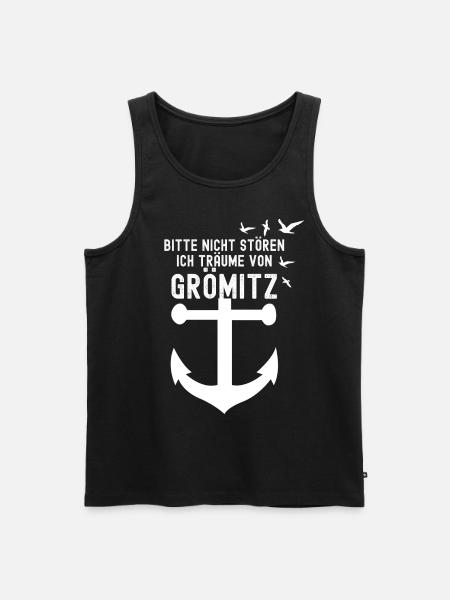 Grömitz Träumen Ostsee - Männer Premium Bio Tank Top - Schwarz