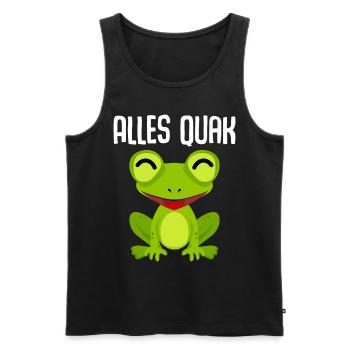 Frosch Frösche Alles Quak - Männer Premium Bio Tank Top - Schwarz - Vorne - AI Model Male 178 light (178cm)