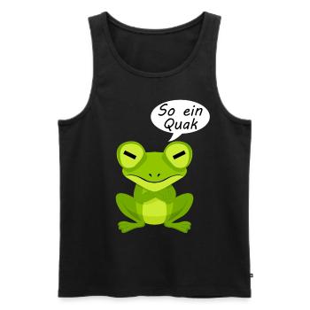 Frosch Frösche - Männer Premium Bio Tank Top - Schwarz - Vorne - AI Model Male 178 light (178cm)