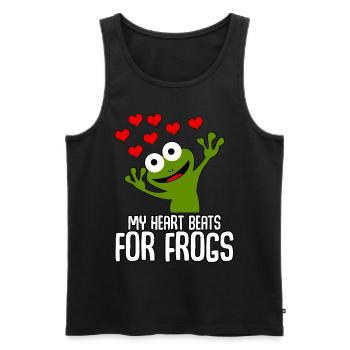 Frösche Frosch - Männer Premium Bio Tank Top - Schwarz - Vorne - AI Model Male 178 light (178cm)