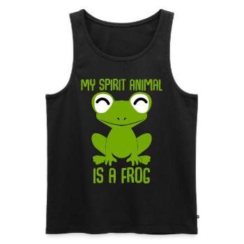 Frosch niedliche Frösche - Männer Premium Bio Tank Top - Schwarz - Vorne - AI Model Male 178 light (178cm)