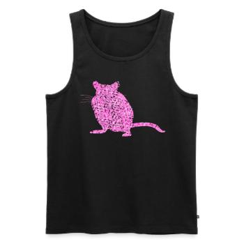 Gerbil from flowers Gerbils - Men's Premium Organic Tank Top - black - Front - AI Model Male 178 light (178cm)