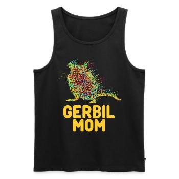 Rennmaus Gerbil Mom Rennmäuse - Men's Premium Organic Tank Top - black - Front - AI Model Male 178 light (178cm)