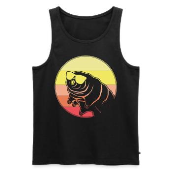 Tardigrade Water Bear Retro Tardigrades - Men's Premium Organic Tank Top - black - Front - AI Model Male 178 light (178cm)