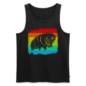 Tardigrade Retro Water Bear Tardigrades - Men's Premium Organic Tank Top - black - Front - AI Model Male 178 light (178cm)
