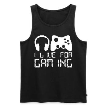 Gaming Gambler Gaming Console Gamer - Men's Premium Organic Tank Top - black - Front - AI Model Male 178 light (178cm)