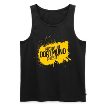 Positiv auf Dortmund getestet Dortmunder - Männer Premium Bio Tank Top - Schwarz - Vorne - Michal (187cm)