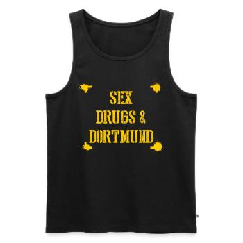 Dortmunder Spruch Dortmund - Männer Premium Bio Tank Top - Schwarz - Vorne - AI Model Male 178 light (178cm)