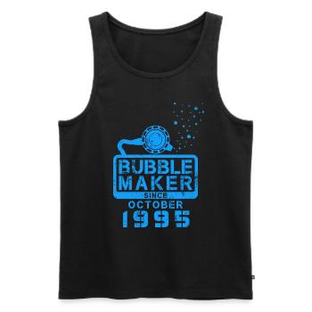 Diver Birthday Bubblemaker since October 1995 - Men's Premium Organic Tank Top - black - Front - Michal (187cm)