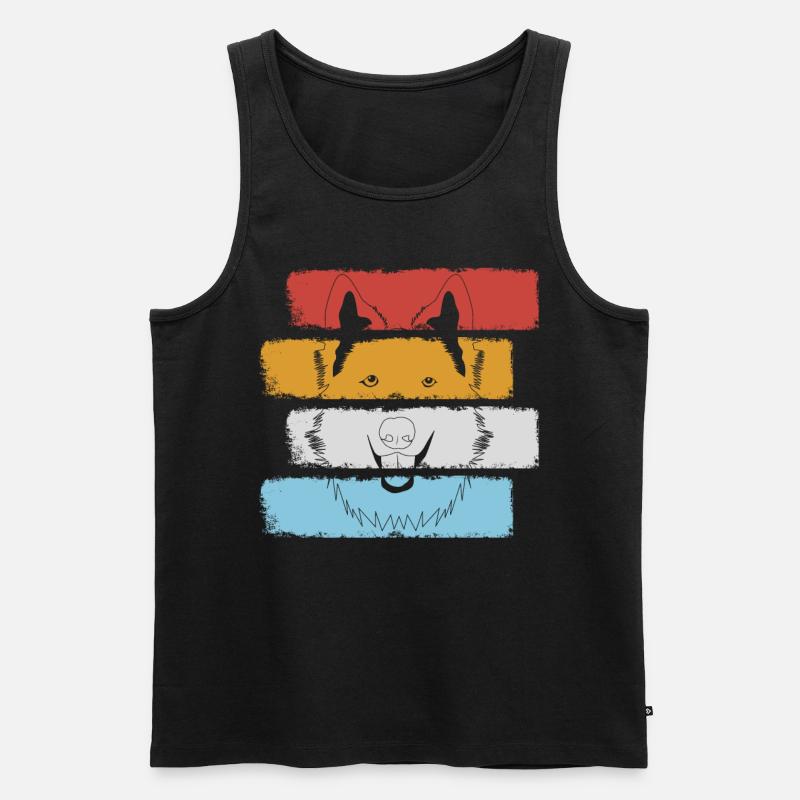 Weißer Schäferhund Schäferhunde - Männer Premium Bio Tank Top - Schwarz