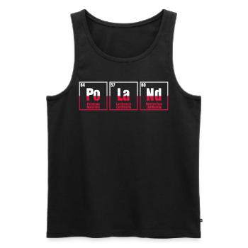 Polen Flagge Pole Elemente Polnisch - Männer Premium Bio Tank Top - Schwarz - Vorne - Michal (187cm)