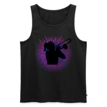 Trombone Music Trombonist Trombones - Men's Premium Organic Tank Top - black - Front - Michal (187cm)