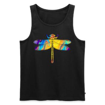 Libellule Libellules Insectes Libellules - Débardeur bio Premium Homme - noir - Devant - AI Model Male 178 light (178cm)
