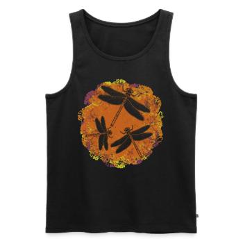 Libellen Insekten Dragonflies Libelle - Männer Premium Bio Tank Top - Schwarz - Vorne - AI Model Male 178 light (178cm)