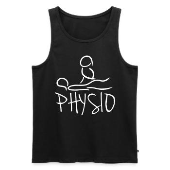 Physio Physiotherapist - Men's Premium Organic Tank Top - black - Front - AI Model Male 178 light (178cm)