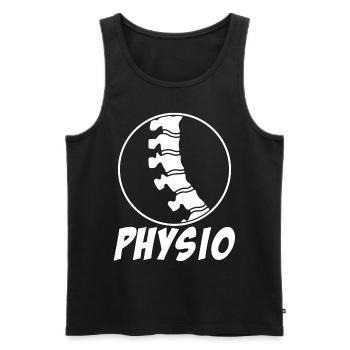 Physio Spine Physiotherapist - Men's Premium Organic Tank Top - black - Front - AI Model Male 178 light (178cm)