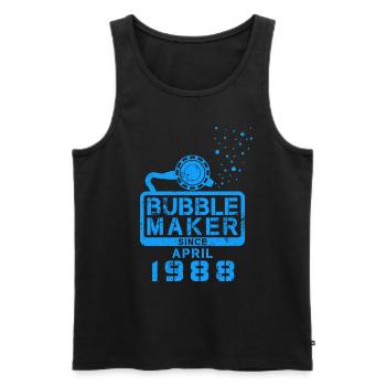 Plongeur Birthday Bubblemaker depuis avril 1988 - Débardeur bio Premium Homme - noir - Devant - Michal (187cm)
