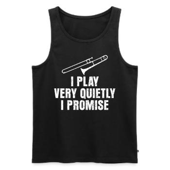 Trombone Trombones Music Trombonist - Men's Premium Organic Tank Top - black - Front - Michal (187cm)