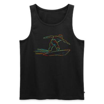Surfer Surfing Wellenreiten Planche de surf - Débardeur bio Premium Homme - noir - Devant - Michal (187cm)
