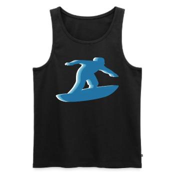 Surfers Surfing Retro Surfing - Men's Premium Organic Tank Top - black - Front - Michal (187cm)