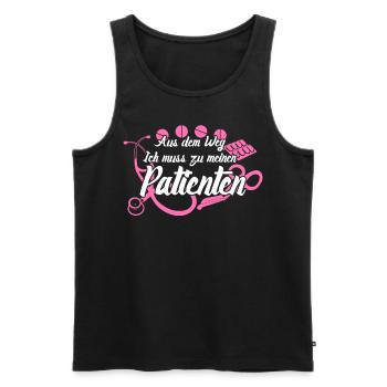Krankenschwester Krankenpflegerin - Männer Premium Bio Tank Top - Schwarz - Vorne - Michal (187cm)