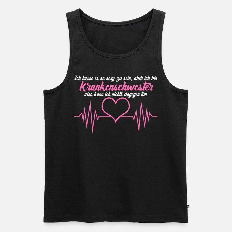Krankenschwester - Männer Premium Bio Tank Top - Schwarz