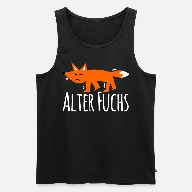 Rotfuchs alter Fuchs - Männer Premium Bio Tank Top - Schwarz