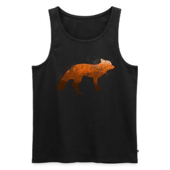 Fox - Men's Premium Organic Tank Top - black - Front - Michal (187cm)