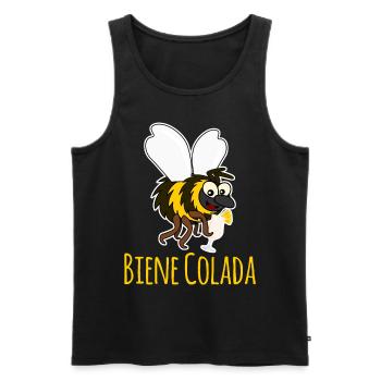 Biene Bienen Pina Colada Honigbienen - Männer Premium Bio Tank Top - Schwarz - Vorne - Michal (187cm)