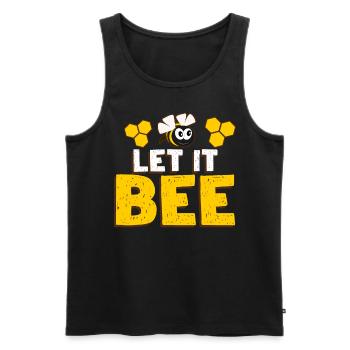 Bees honey bees funny bee - Men's Premium Organic Tank Top - black - Front - AI Model Male 178 light (178cm)