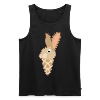 Rabbit in ice waffle - Men's Premium Organic Tank Top - black - Front - AI Model Male 178 light (178cm)