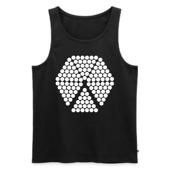 Pizza from Pixel Pizza Baker - Men's Premium Organic Tank Top - black - Front - AI Model Male 178 light (178cm)