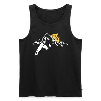 Pizza Hiking Hiker Hike - Men's Premium Organic Tank Top - black - Front - AI Model Male 178 light (178cm)