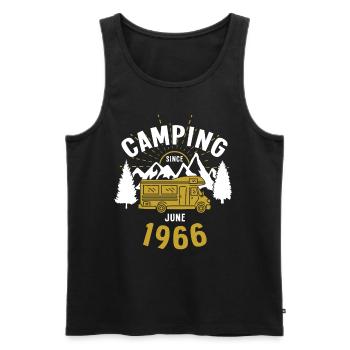 Geburtstag: Camping seit Juni 1966 Wohnmobil - Männer Premium Bio Tank Top - Schwarz - Vorne - Michal (187cm)