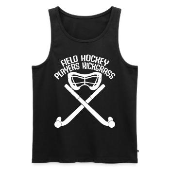 Joueurs de hockey sur gazon - Débardeur bio Premium Homme - noir - Devant - Michal (187cm)