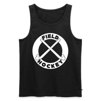 Joueurs de hockey sur gazon - Débardeur bio Premium Homme - noir - Devant - Michal (187cm)