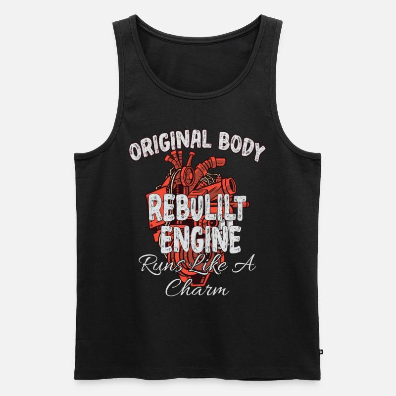 Operation am offenen Herzen - Männer Premium Bio Tank Top - Schwarz