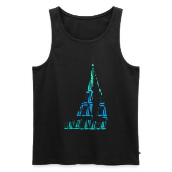 Sailing Sailboat Sailors - Men's Premium Organic Tank Top - black - Front - Michal (187cm)