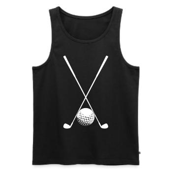 Golf Golf Club Golfer Golf Ball - Men's Premium Organic Tank Top - black - Front - Michal (187cm)