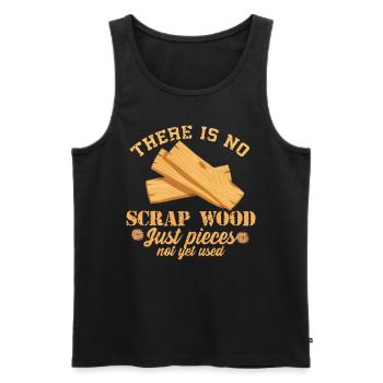 There Is No Scrap Wood Woodworking - Men's Premium Organic Tank Top - black - Front - AI Model Male 178 light (178cm)