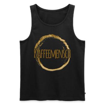Kaffee Witz Kaffetrinker Kaffeeliebhaber - Männer Premium Bio Tank Top - Schwarz - Vorne - AI Model Male 178 light (178cm)