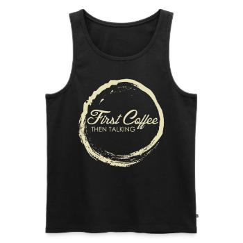 Kaffee Kaffetrinker Büro Kaffeeliebhaber - Männer Premium Bio Tank Top - Schwarz - Vorne - AI Model Male 178 light (178cm)