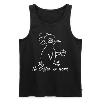 Kaffee Morgenmuffel Müde Kaffetrinker - Männer Premium Bio Tank Top - Schwarz - Vorne - AI Model Male 178 light (178cm)