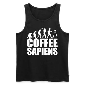 Coffee Sapiens - Männer Premium Bio Tank Top - Schwarz - Vorne - AI Model Male 178 light (178cm)